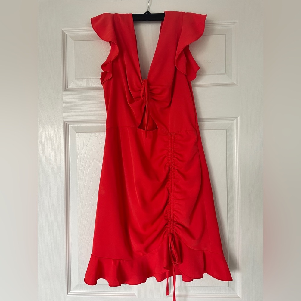 Orange Ruffle Dress